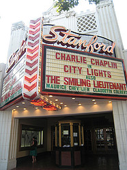 The old Stanford theatre on University Ave. Catch an old time movie!